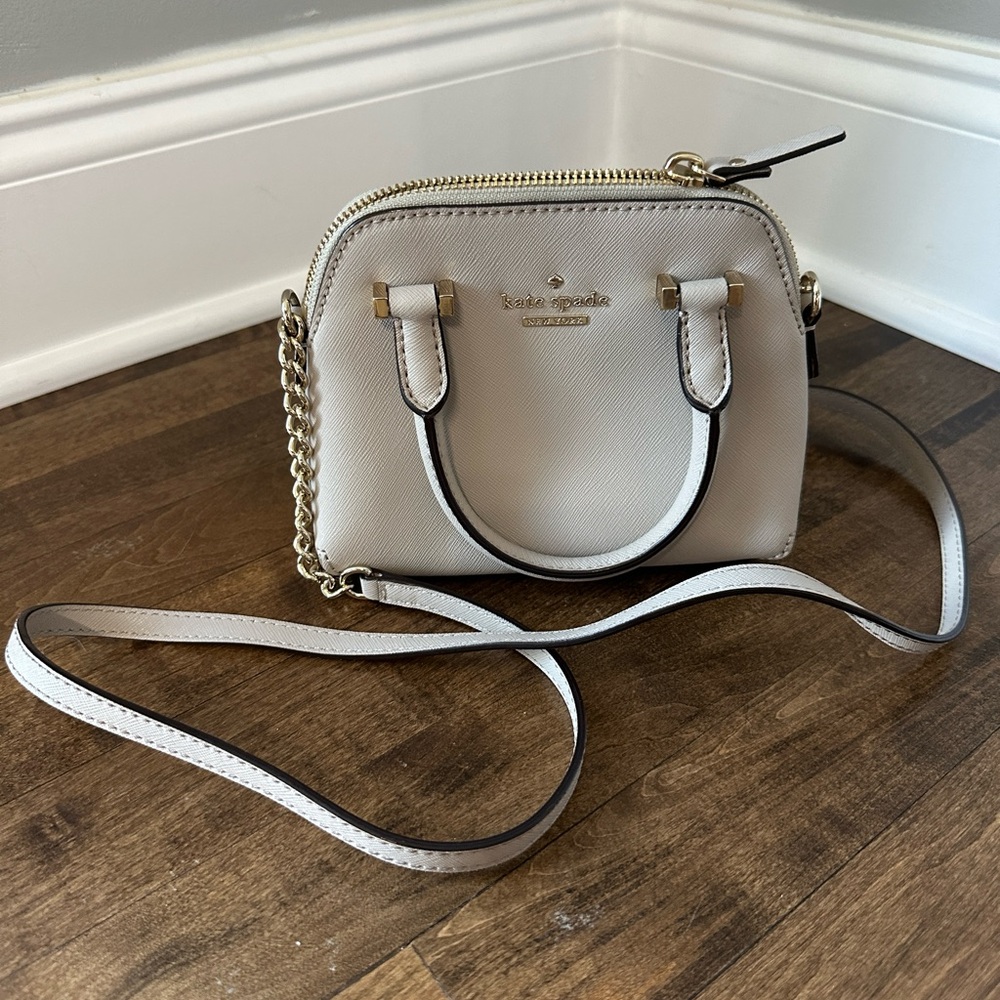 Kate spade beige mini maise in safiano leather